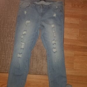 Torrid Light Blue Distressed Boyfriend Jeans